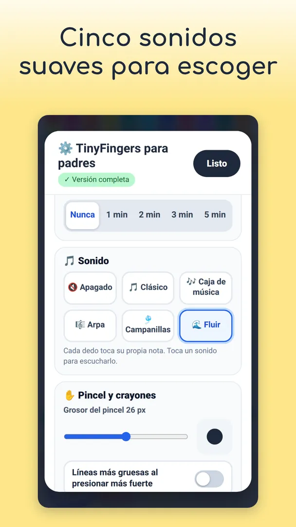 Cinco sonidos suaves para escoger
