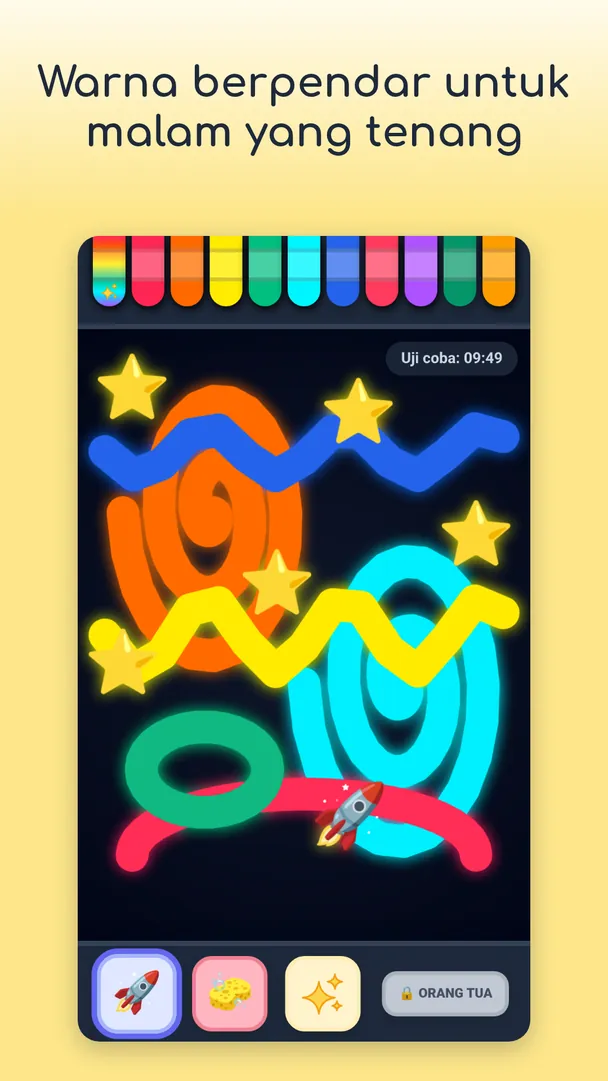 Warna berpendar untuk malam yang tenang