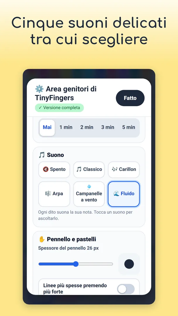 Cinque suoni delicati tra cui scegliere