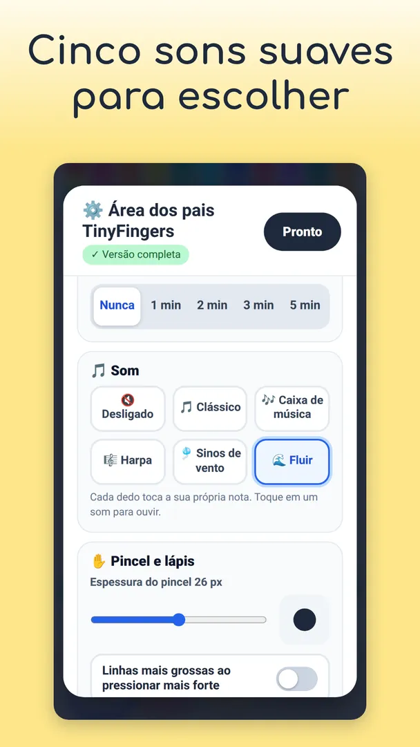 Cinco sons suaves para escolher